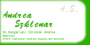 andrea szklenar business card